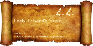 Leeb Liberátusz névjegykártya